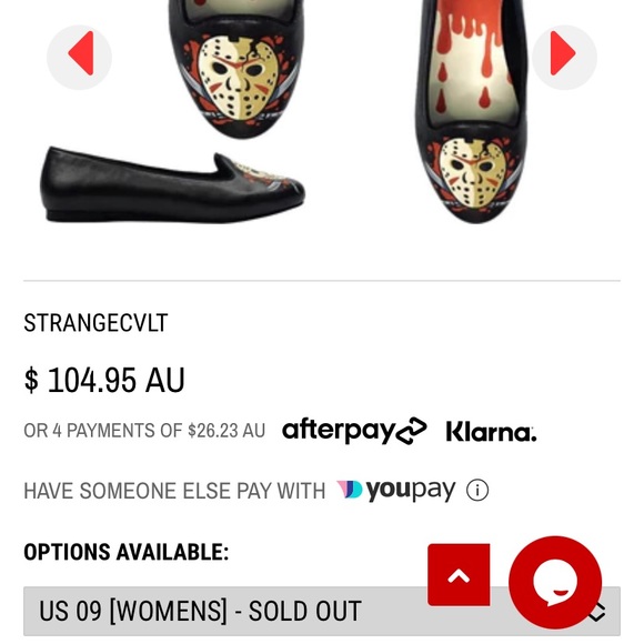 StrangeCult “Crystal Lake Lydia Flat” Jason Friday the 13th Size 9 US Womens NIB - Picture 11 of 12